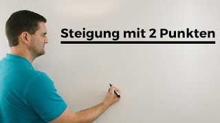 Steigung mittels 2 Punkten für Differentialrechnung  Mathe by Daniel Jung [upl. by Ahsiuqal]