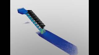 Fast time CFD simulation  Archimedes screw water turbine GPU [upl. by Faith90]