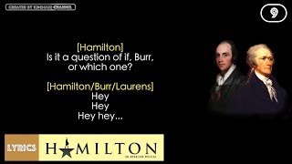 9 Hamilton  A Winters Ball VIDEO LYRICS [upl. by Bunns227]