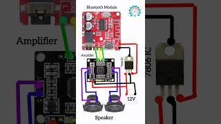 Bluetooth speaker Connection Circuit  DIY HIFI Bluetooth speaker  Simple Amplifier Circuit Short [upl. by Ecyal]