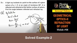 Class 12 Physics  Refraction of Light  6 Solved Example2  For JEE amp NEET [upl. by Aliahkim]