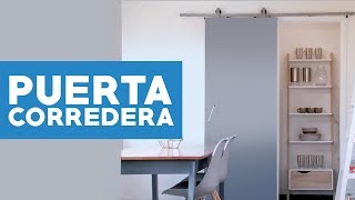 Cómo instalar una puerta corredera de madera [upl. by Ojeitak]