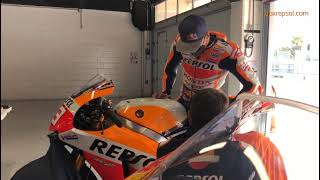 Marc Márquez vuelve a montar en moto en el circuito de Montmeló [upl. by Weiner]