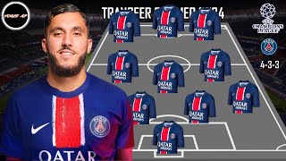 PSG PREDICTIONS STARTING LINEUP FEAT TRANSFER RAYAN CHERKI  TRANSFER SUMMER 2024 [upl. by Jamaal]