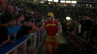 Hulk Hogan impersonator Invades WWE Live Event [upl. by Eikcir64]