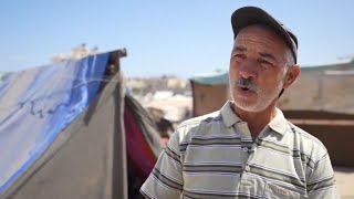 Palestinians in displacement camp react to latest Gaza ceasefire proposal after Biden support [upl. by Furlani]