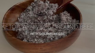 Delicious KETOCARNIVORE Ground Beef With Cream Cheese and a Cup of Coffee VERY EASY [upl. by Aneetsirhc]