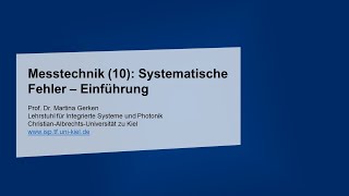 Messtechnik 10 Systematische Fehler – Einführung [upl. by Tallie792]