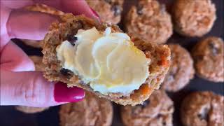 Super HEALTHY Carrot Cake Muffins [upl. by Penelope]