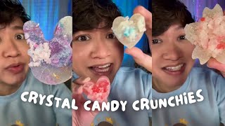 ASMR  Eating Crystal Candy Compilation  Satisfying crunches and chewing [upl. by Liba109]