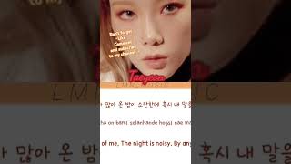 TAEYEON  SPARK  LYRICS  TAEYEON girlsgeneration music lyricvideo spark [upl. by Yralam325]