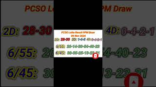 Lotto Result Today 9pm live draw November 4 2024 Swertres Ez2 PCSO live result [upl. by Ahsemak428]