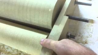 Wooden Tool Mans DIY Drum Sander 6 Spring loading the rollers [upl. by Ijan]