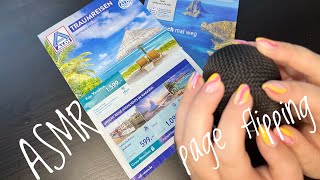 ASMR German  Deutsch Page flipping  Urlaubsprospekte Blättern  crinkle sounds  whispering [upl. by Liv800]