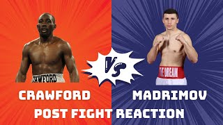 Terence Crawford vs Israil Madrimov Reaction [upl. by Nnyltak701]