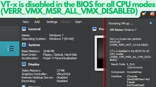 Solved How to fix VTx is disabled in the BIOS for all CPU modes VERRVMXMSRALLVMXDISABLED [upl. by Cavallaro]