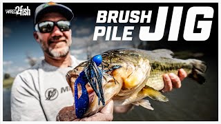 Jig Fishing Brush Piles  When to Upsize for Bigger Bites [upl. by Emiline]