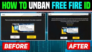 how to unban free fire suspend ID 😱 Ban ID Wapas Kaise ❓ laen how to recover ff old id unban ff uid [upl. by Hendry]