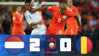 Netherlands vs Romania 20 Euro 2008 highlights [upl. by Oesile]