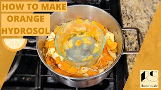 Making Orange Hydrosol at home without a furnace Distillation of hydrosol  Orange infused water [upl. by Hurst997]