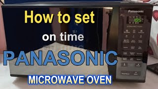 how to set time on panasonic microwave how to set clock time on panasonic microwave oven [upl. by Samoht]