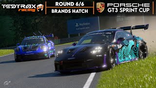 Gran Turismo 7 TedTrax Porsche GT3 Sprint Cup  Round 66  Brands Hatch GP [upl. by Annekahs767]