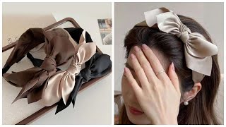 Bow headband tutorial ✨How to make a bow on headband ✨diy headband [upl. by Dedie]