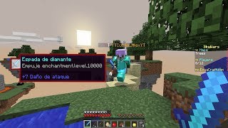 👉 SKYWARS TROLL CON LA ESPADA DE EMPUJE 10000  Minecraft [upl. by Yddet]