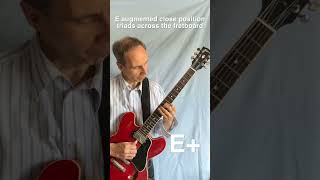 E augmented triads in close position across the fretboard guitar guitarpractice jazz chords [upl. by Saphra]