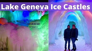 Visiting the Ice Castles  Lake Geneva Wisconsin [upl. by Huei]