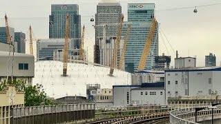 London Riding the DLR Train from Woolwich Arsenal to Bank via London City Airport [upl. by Renata]