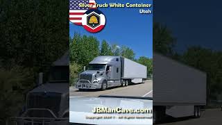 SILVER TRUCK WHITE CONTAINER RIG in UTAH USA JBManCavecom Shorts [upl. by Voccola]