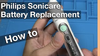 Battery Replacement on Electric Toothbrush Philips Sonicare How to in 4K [upl. by Inattyrb]