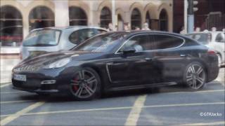 Black Porsche Panamera Turbo German Plates  DriveBy and Light Acceleration [upl. by Immak448]