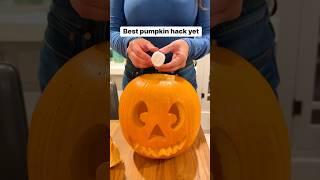 Create a light switch in the back instead of putting a gooey candle inside ledlights pumpkin [upl. by Nnawaj573]