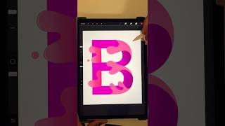 Letter B design 🎨 art painting procreate procreatetutorial draw howto tutorial [upl. by Atinhoj]