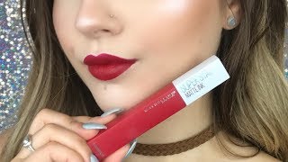 Maybelline Super Stay Matte Ink Liquid Lipstick  Review [upl. by Devonna85]