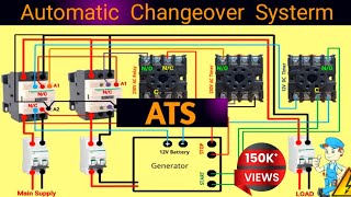 Automatic Changeover Switch for Generator  ATS for Single phase Wiring  ATS System for generator [upl. by Bourke828]