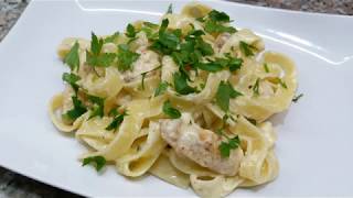 FETTUCİNİ ALFREDO  Alfredo Soslu Harika İtalyan Makarnası [upl. by Nerreg]