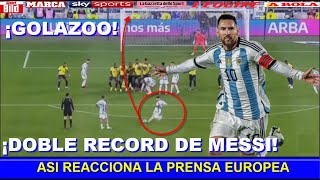 ASI REACCIONA PRENSA EUROPEA a GOL de MESSI ARGENTINA vs ECUADOR ELIMINATORIAS SUDAMERICANAS 2026 [upl. by Asilrak60]