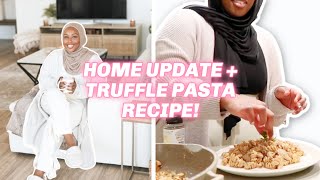 EXCITING NEW HOME UPDATES  EASY TRUFFLE PASTA RECIPE  Moving Vlog 6  Aysha Harun [upl. by Etnwahs298]