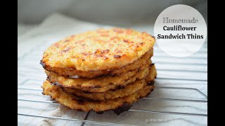 Homemade Cauliflower Sandwich Thins  Low Carb Hamburger Buns Recipe  Low Carb Recipes [upl. by Esined]