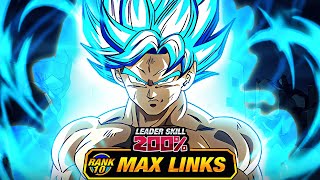 IS HE A MONSTER LEVEL 10 LINKS 100 UNIVERSE TREE BLUE GOKU DBZ Dokkan Battle [upl. by Cheslie]