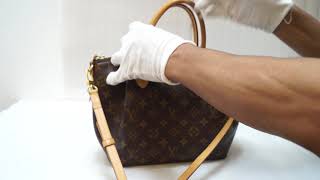 LOUIS VUITTON Turenne PM Monogram Canvas Shoulder Bag Brown REVIEW PREOWNED [upl. by Lanae]