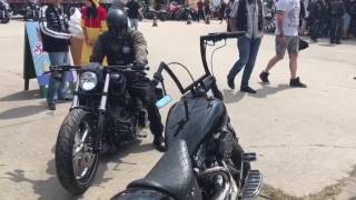 Harley Davidson Softail Breakout FXSB Custom Bike Motorcycle Jamboree Jüterbog 2017 2 [upl. by Dorcea879]