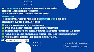 Application mobile de facturation et devis [upl. by Lindeberg]