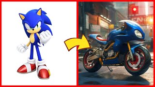 SONIC the Hedgehog ALL CHARACTERS as MOTORCYCLE 2024 [upl. by Kleon167]