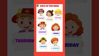 Monday Tuesday Wednesday  weekdays name nurseryrhymes staylittlechannel learning [upl. by Dnarud496]