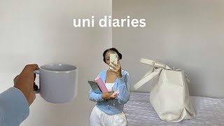 uni diaries 🖇️first week on campus  mini haul  lectures  cooking amp cleaning  journaling [upl. by Siriso]