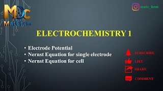 electrochemistry1 standardelectrodepotential nernstequation cell battery KTUS1S2Chemistry [upl. by Licko]